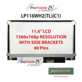 For LP116WH2(TL)(C1) 11.6" WideScreen New Laptop LCD Screen Replacement Repair Display [Pro-Mobile]