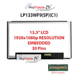 For LP133WF9(SP)(C1) 13.3" WideScreen New Laptop LCD Screen Replacement Repair Display [Pro-Mobile]