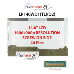 For LP140WD1(TL)(D2) 14.0" WideScreen New Laptop LCD Screen Replacement Repair Display [Pro-Mobile]