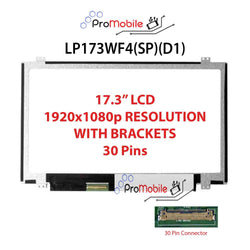 For LP173WF4(SP)(D1) 17.3" WideScreen New Laptop LCD Screen Replacement Repair Display [Pro-Mobile]
