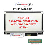 For LTN116AT02-H01 11.6" WideScreen New Laptop LCD Screen Replacement Repair Display [Pro-Mobile]