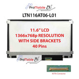 For LTN116AT06-L01 11.6" WideScreen New Laptop LCD Screen Replacement Repair Display [Pro-Mobile]