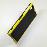 Sony Xperia Z1 - Plaid Pattern with Colored Bumper