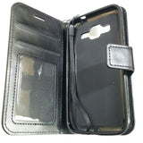 Samsung Galaxy Core Prime - Magnetic Wallet Card Holder Flip Stand Case Cover with Strap [Pro-Mobile]