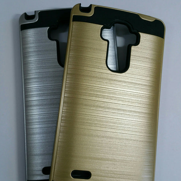 LG G4 Stylus / G Stylo / G4 Note - Shockproof Slim Dual Layer Brush Metal Case Cover [Pro-Mobile]