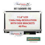 For M116NWR1 R0 11.6" WideScreen New Laptop LCD Screen Replacement Repair Display [Pro-Mobile]