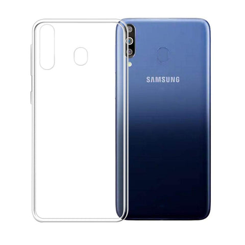 Samsung Galaxy M30 - Clear Transparent Silicone Phone Case With Dust Plug [Pro-Mobile]