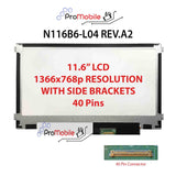 For N116B6-L04 REV.A2 11.6" WideScreen New Laptop LCD Screen Replacement Repair Display [Pro-Mobile]