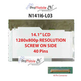 For N141I6-L03 14.1" WideScreen New Laptop LCD Screen Replacement Repair Display [Pro-Mobile]