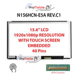For N156HCN-E5A REV.C1 15.6" WideScreen New Laptop LCD Screen Replacement Repair Display [Pro-Mobile]