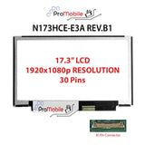 For N173HCE-E3A REV.B1 17.3" WideScreen New Laptop LCD Screen Replacement Repair Display [Pro-Mobile]