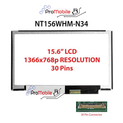 For NT156WHM-N34 15.6" WideScreen New Laptop LCD Screen Replacement Repair Display [Pro-Mobile]