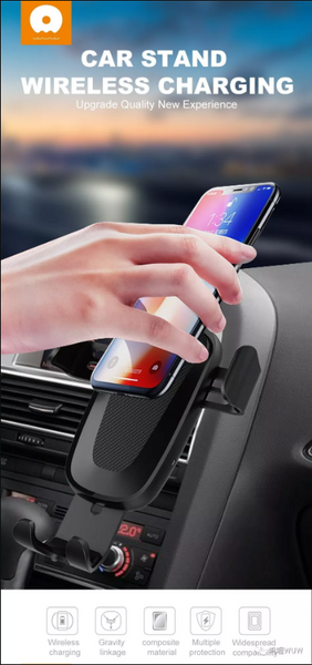 WUW Fast Wireless Electric Car Charger with Gravity Vent Mount WUW-W12