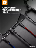 WUW 3-In-1 Braided Fast Charging and Data Cables WUW-X101