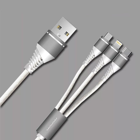 WUW 3-In-1 Extensible Fast Charging and Data Cables WUW-X99