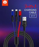 WUW 3-In-1 Fast Charging and Data Cables WUW-X117