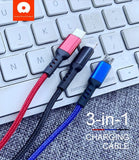 WUW 3-In-1 Fast Charging and Data Cables WUW-X117