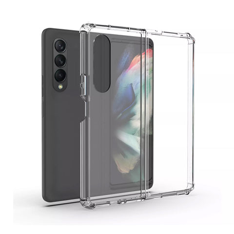 Samsung Galaxy Z Fold 3 - Reinforced Corners Silicone Clear Phone Case [Pro-Mobile]