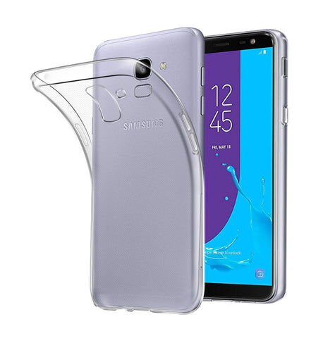 Samsung Galaxy J6 (2018) - Clear Transparent Silicone Phone Case With Dust Plug [Pro-Mobile]