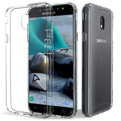 Samsung Galaxy J7 (2018) - Clear Transparent Silicone Phone Case With Dust Plug [Pro-Mobile]