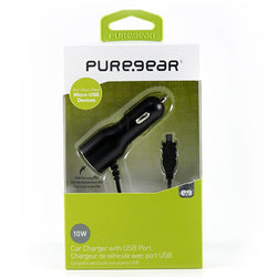 PureGear - Car Charger with Micro USB and USB Port