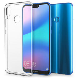 HuaWei P20 Lite - Clear Transparent Silicone Phone Case With Dust Plug [Pro-Mobile]