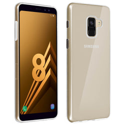 Samsung Galaxy A8 (2018) - Clear Transparent Silicone Phone Case With Dust Plug [Pro-Mobile]